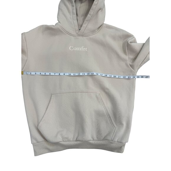 Comfrt Signature Fit Hoodie Sweatshirt Soft Bone Beige Size L - Picture 5 of 6